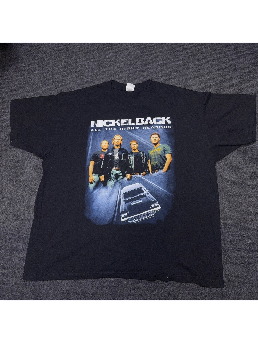 Nickelback All The Right Reasons T Shirt 2X Black Anvil Rock Band Tee